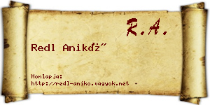 Redl Anikó névjegykártya
